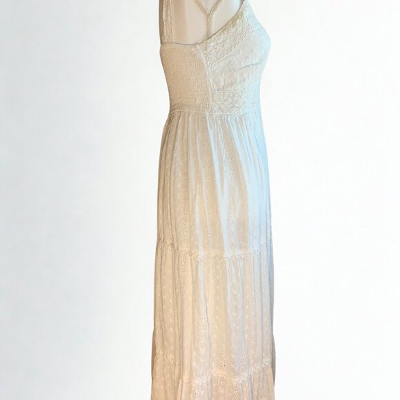 Anthropologie Me 2 Magic Sleeveless Eyelet Embroidered Maxi Dress Sz M - Picture 3 of 6